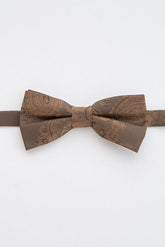Junior Chocolate Paisley Bow Tie